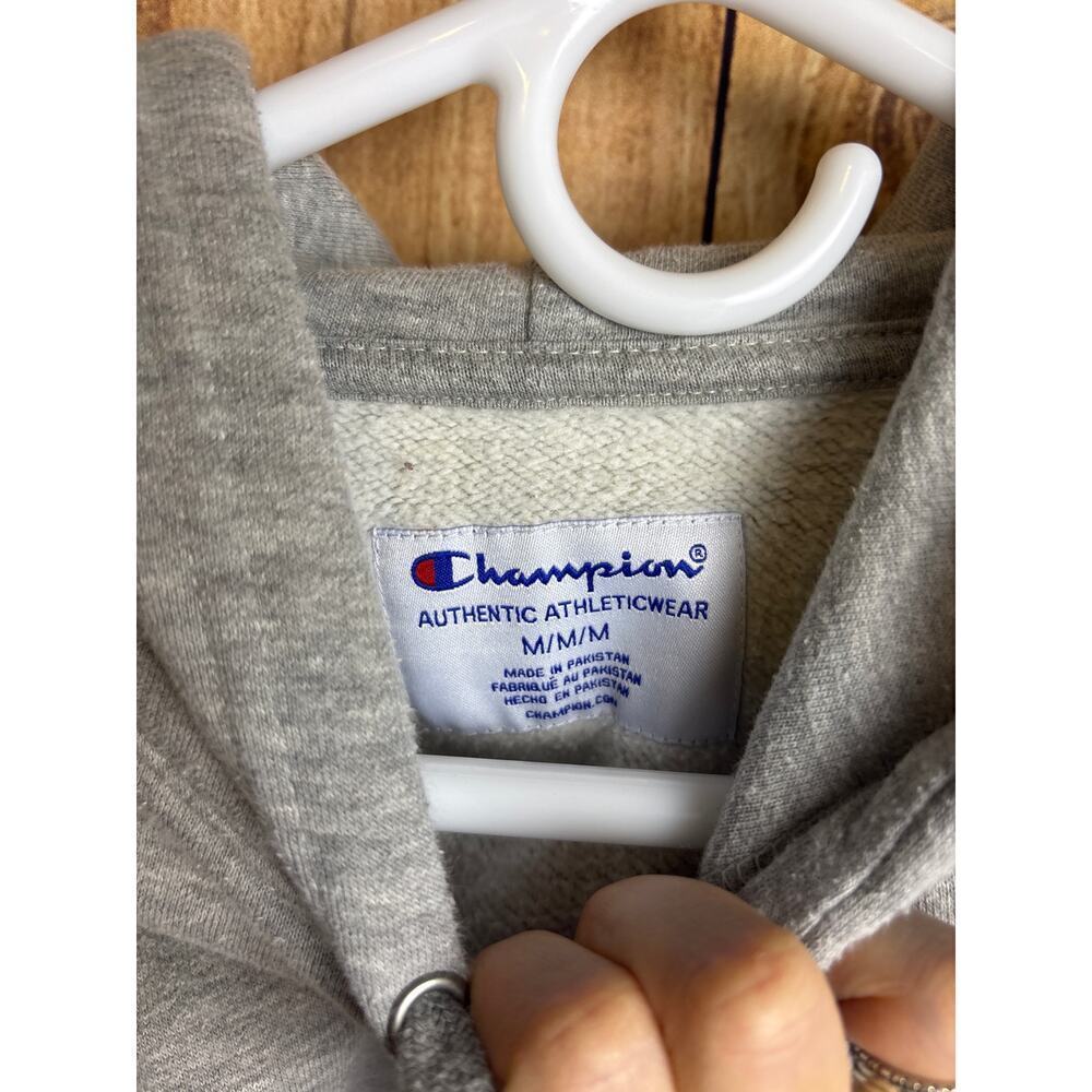 Champion Hoodie Gray Unisex Size M - Picture 2 of 6